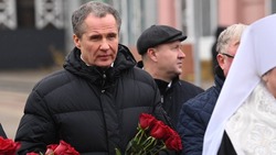 Вячеслав Гладков почтил память погибших при обстреле Белгорода во время заупокойной литии 