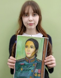 Работа юной художницы из Вейделевского района представила наш край в галерее Музея Победы в Москве
