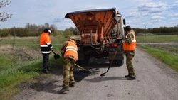 Ямочный ремонт дорог продолжился на территории Вейделевского муниципального округа