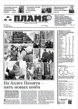 Газета «Пламя» №45 от 7 ноября 2024 года
