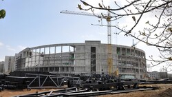 Строительство новой спортивной арены в Белгороде завершится к концу года